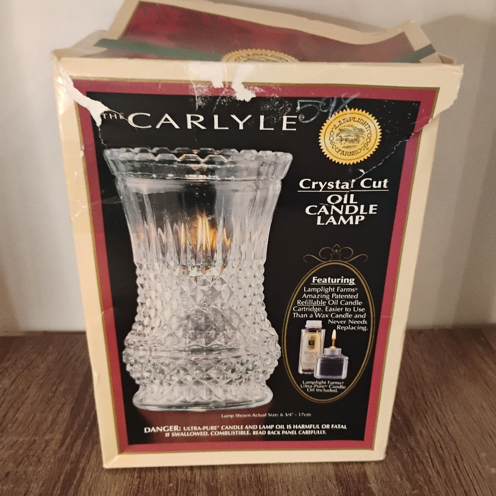 Carlyle Crystal Cut Oil Candle Lamp